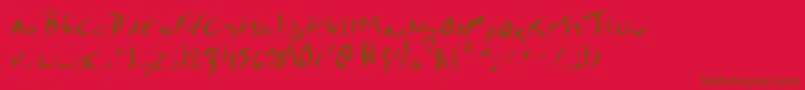 ElmoreRegular Font – Brown Fonts on Red Background