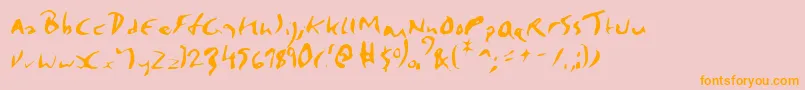 ElmoreRegular Font – Orange Fonts on Pink Background