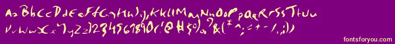 ElmoreRegular Font – Yellow Fonts on Purple Background