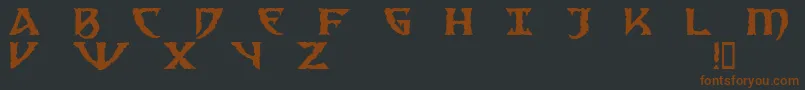 Sad ffy Font – Brown Fonts on Black Background