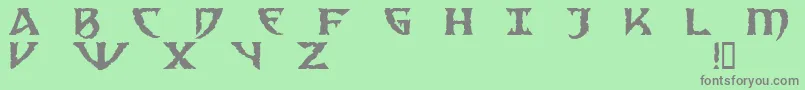 Sad ffy Font – Gray Fonts on Green Background