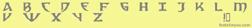 Sad ffy Font – Gray Fonts on Yellow Background