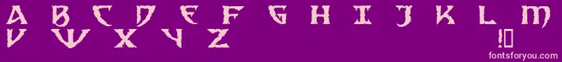 Sad ffy Font – Pink Fonts on Purple Background