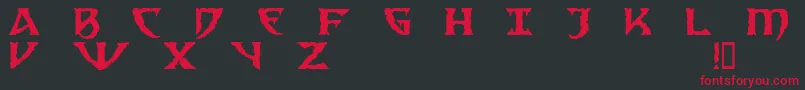 Sad ffy Font – Red Fonts on Black Background