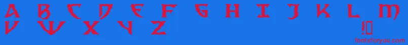 Sad ffy Font – Red Fonts on Blue Background