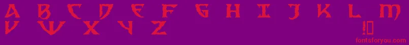 Sad ffy Font – Red Fonts on Purple Background
