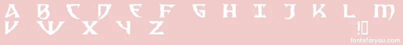 Sad ffy Font – White Fonts on Pink Background