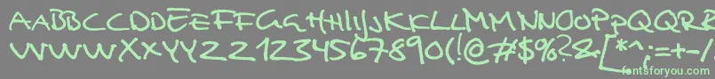 Шрифт Analfabet – зелёные шрифты на сером фоне