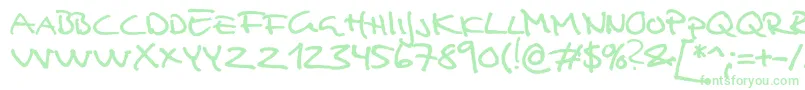 Analfabet-Schriftart – Grüne Schriften