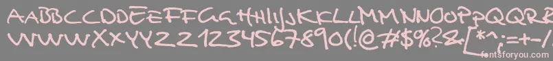 Analfabet Font – Pink Fonts on Gray Background