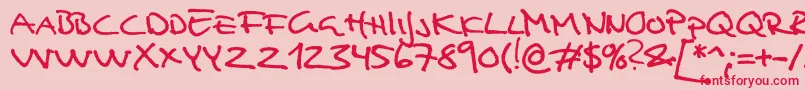 Analfabet Font – Red Fonts on Pink Background