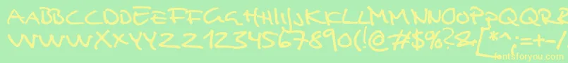En savoir plus sur la police Analfabet Police Analfabet – polices jaunes sur fond vert