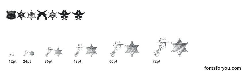 размеры шрифта sheriff, sheriff размеры