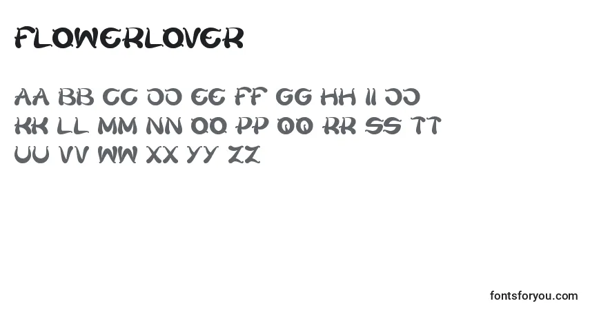 Fuente FlowerLover - alfabeto, números, caracteres especiales