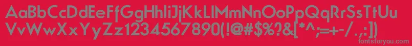 N.O.MovementBold Font – Gray Fonts on Red Background