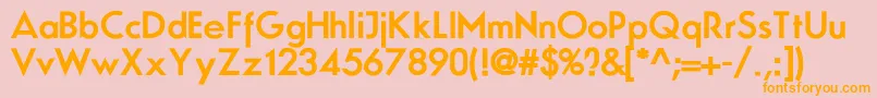 N.O.MovementBold Font – Orange Fonts on Pink Background