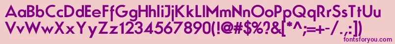 N.O.MovementBold Font – Purple Fonts on Pink Background