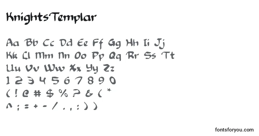 Schriftart KnightsTemplar – Alphabet, Zahlen, spezielle Symbole