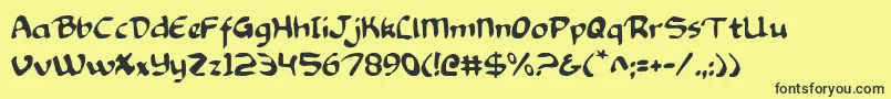 KnightsTemplar Font – Black Fonts on Yellow Background