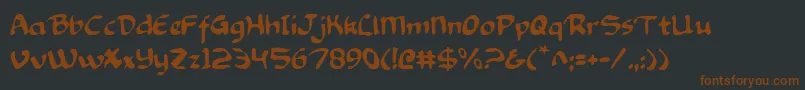 KnightsTemplar-fontti – ruskeat fontit mustalla taustalla