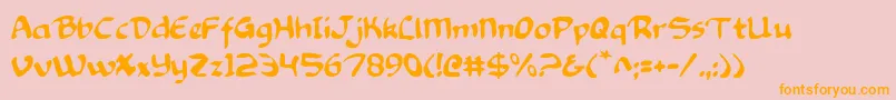 KnightsTemplar Font – Orange Fonts on Pink Background