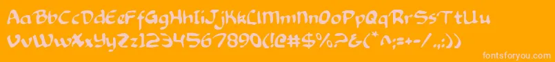 KnightsTemplar Font – Pink Fonts on Orange Background