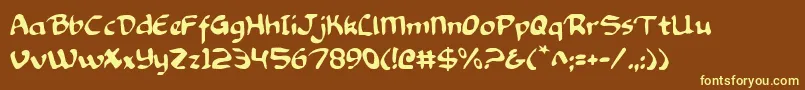 KnightsTemplar Font – Yellow Fonts on Brown Background