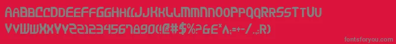 JannisariesCondensed-Schriftart – Graue Schriften auf rotem Hintergrund