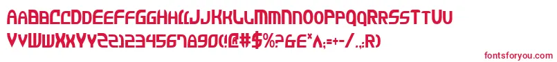 フォントJannisariesCondensed – 白い背景に赤い文字