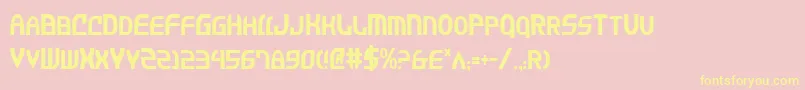 JannisariesCondensed Font – Yellow Fonts on Pink Background