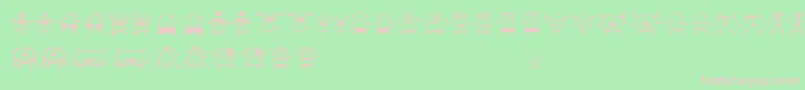 Aliendude Font – Pink Fonts on Green Background