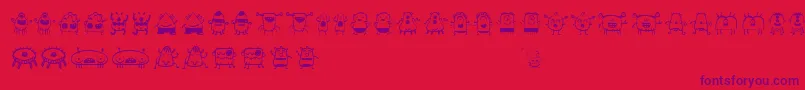 Aliendude Font – Purple Fonts on Red Background