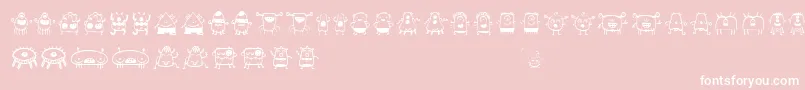 Aliendude Font – White Fonts on Pink Background