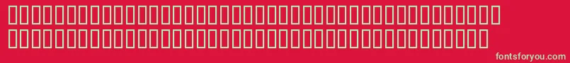 PlanesTModern Font – Green Fonts on Red Background