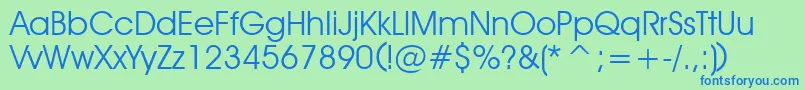 Decker Font – Blue Fonts on Green Background