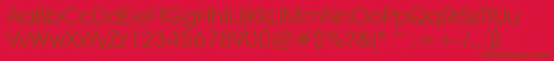 Police Decker – polices brunes sur fond rouge