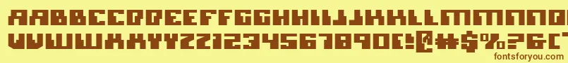 Microniane Font – Brown Fonts on Yellow Background