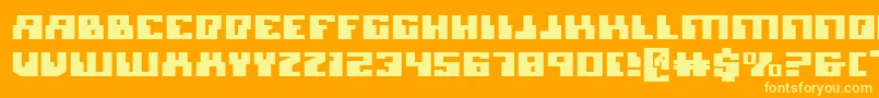 Microniane Font – Yellow Fonts on Orange Background
