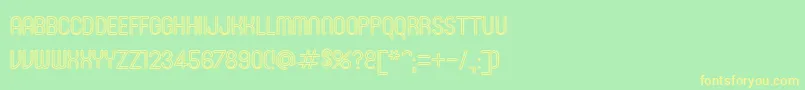 SanasoftRoniB.Kz Font – Yellow Fonts on Green Background