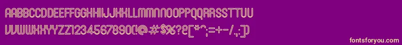 SanasoftRoniB.Kz-fontti – keltaiset fontit violetilla taustalla