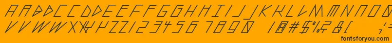 SlantedItalicShiftBold Font – Black Fonts on Orange Background