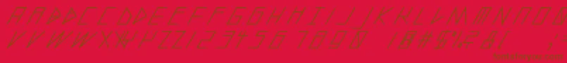 SlantedItalicShiftBold Font – Brown Fonts on Red Background