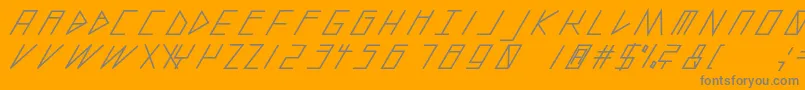 SlantedItalicShiftBold Font – Gray Fonts on Orange Background