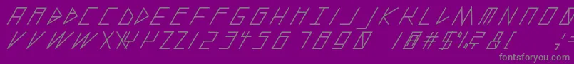SlantedItalicShiftBold Font – Gray Fonts on Purple Background