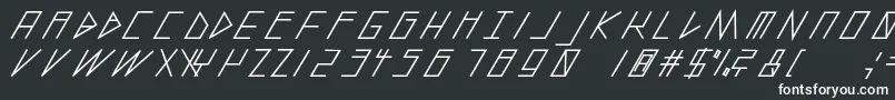 Шрифт SlantedItalicShiftBold – белые шрифты