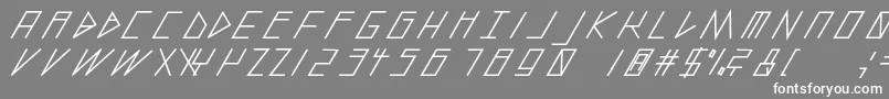 フォントSlantedItalicShiftBold – 灰色の背景に白い文字