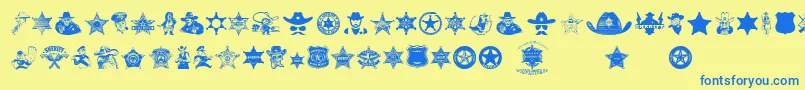 Police Sheriff – polices bleues sur fond jaune