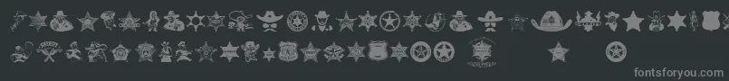 Sheriff Font – Gray Fonts on Black Background