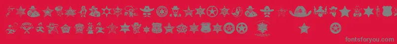 Więcej informacji o czcionce Sheriff Czcionka Sheriff – szare czcionki na czerwonym tle