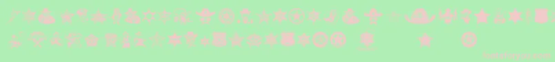 Sheriff Font – Pink Fonts on Green Background